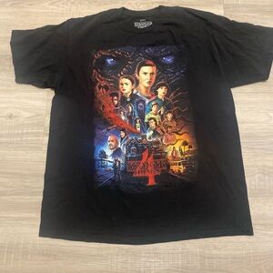 MAD Engine Stranger Things Black Graphic Tee